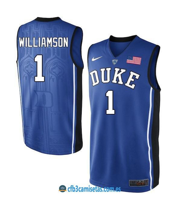 CFB3-Camisetas Zion Williamson Duke Blue Devils [B...